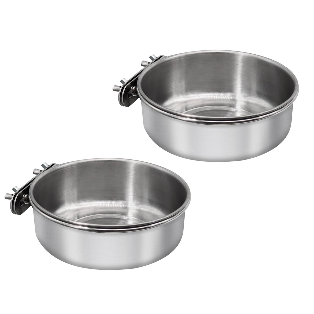 DVHEY bird feeding dish with clamp holder for secure cage mounting and spill reduction