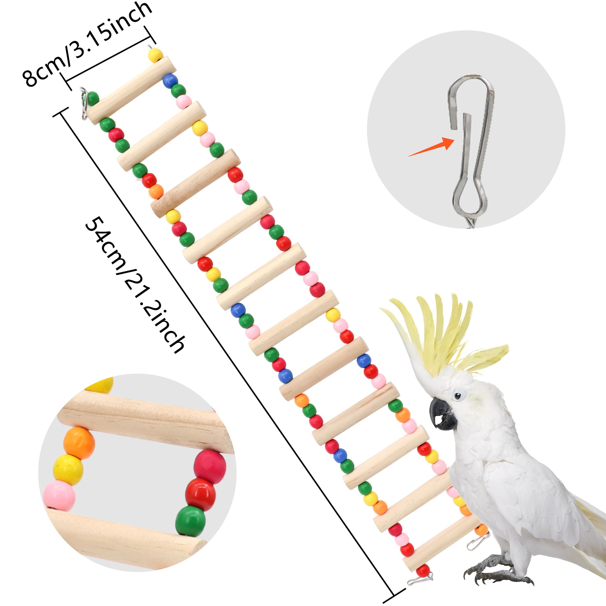 DVHEY bird ladder color beads add color while encouraging chewing and play