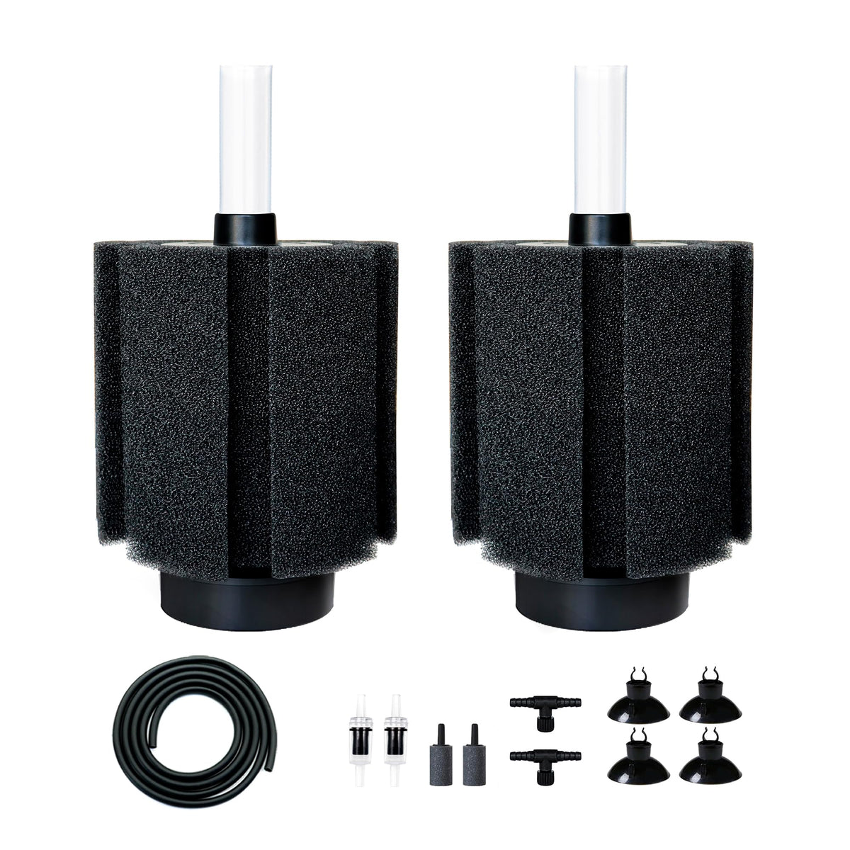 DVHEY sponge filter unit provides powerful filtration for large 60-70 gallon tanks.