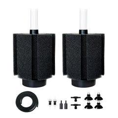 DVHEY sponge filter unit provides powerful filtration for large 60-70 gallon tanks.