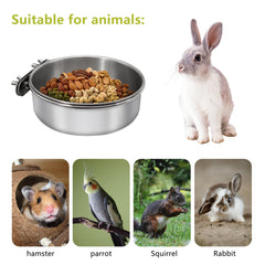 DVHEY stainless steel bird bowl designed for quick, easy cleaning.