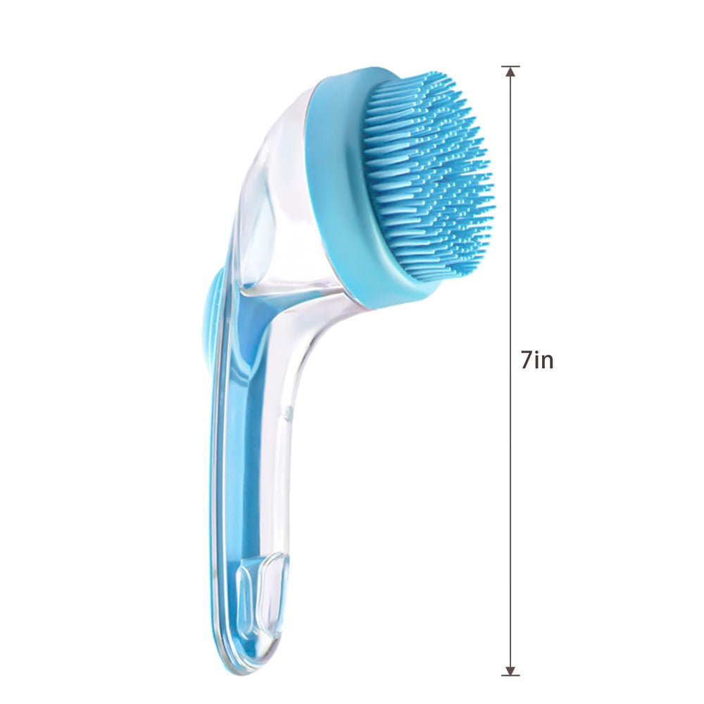 DVHNMK dog shampoo brush built-in-dispense delivers on-demand foam for quicker baths
