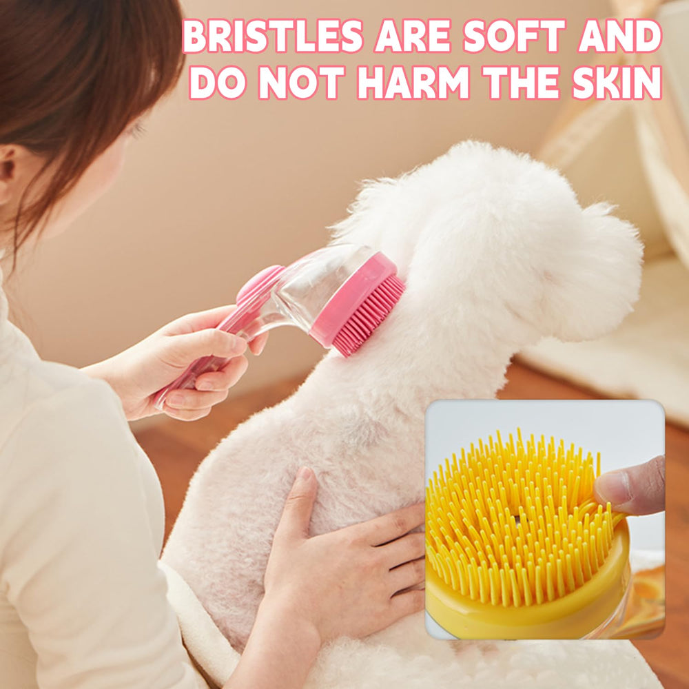 DVHNMK pet bath brush soft-massage highlights gentle skin stimulation during grooming