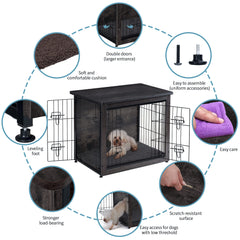 Dwanton adjustable feet stabilize the crate on uneven floors for safer placement.