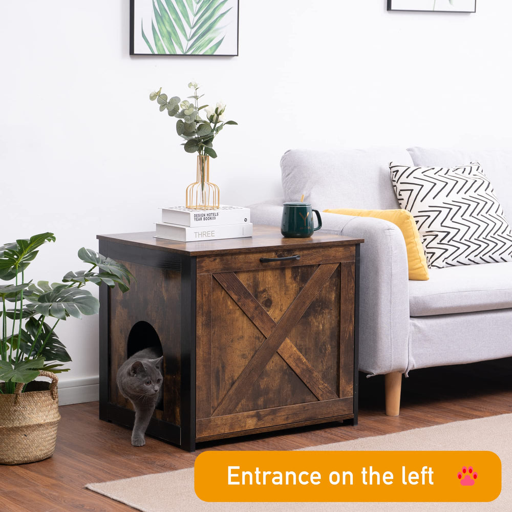 Dwanton Cat Litter Box Furniture living room setup as end table