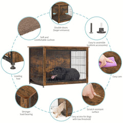Dwanton dog crate cushion provides cozy sleep and pet comfort.