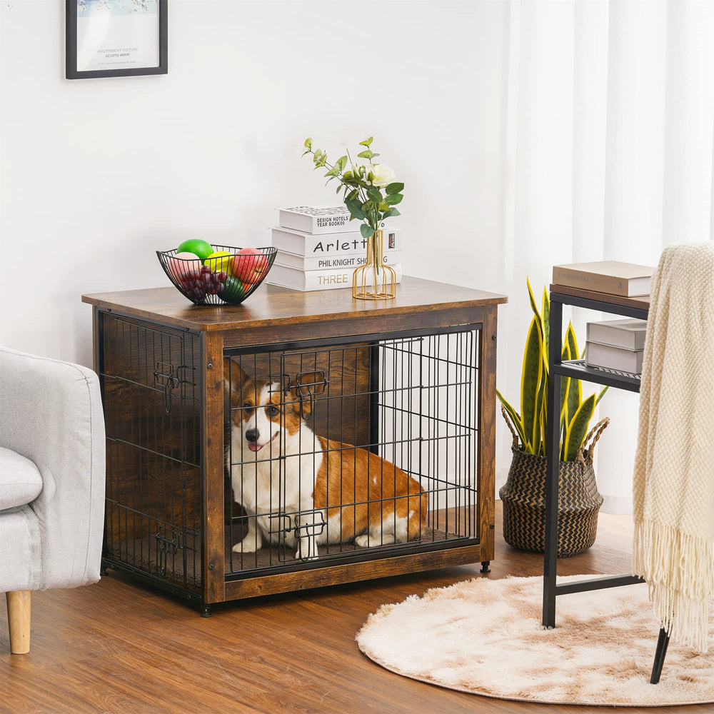 Dwanton dog crate with double doors for easy pet access