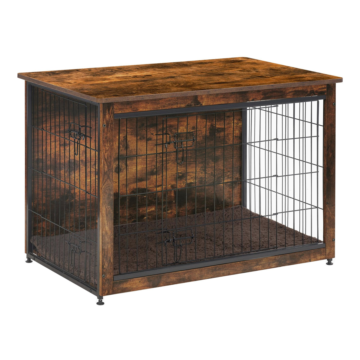 Dwanton dog crate furniture with cushion inside for cozy naps and crate function