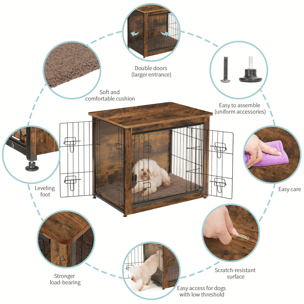 Dwanton crate interior features a cushioned bed for cozy, restful naps.