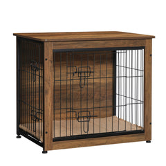 Dwanton dog crate furniture with cushion inside for cozy crate training and added comfort