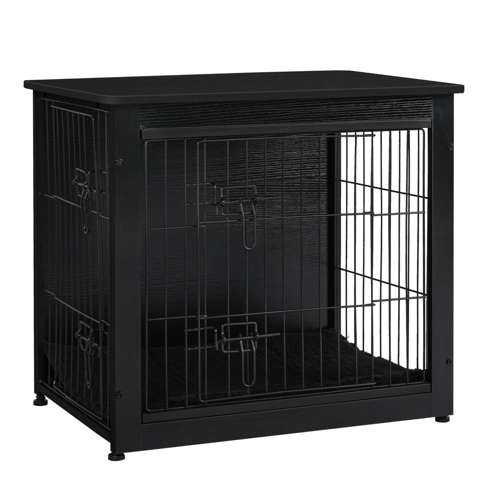 Dwanton dog crate furniture cushion interior showcases cozy crate space.