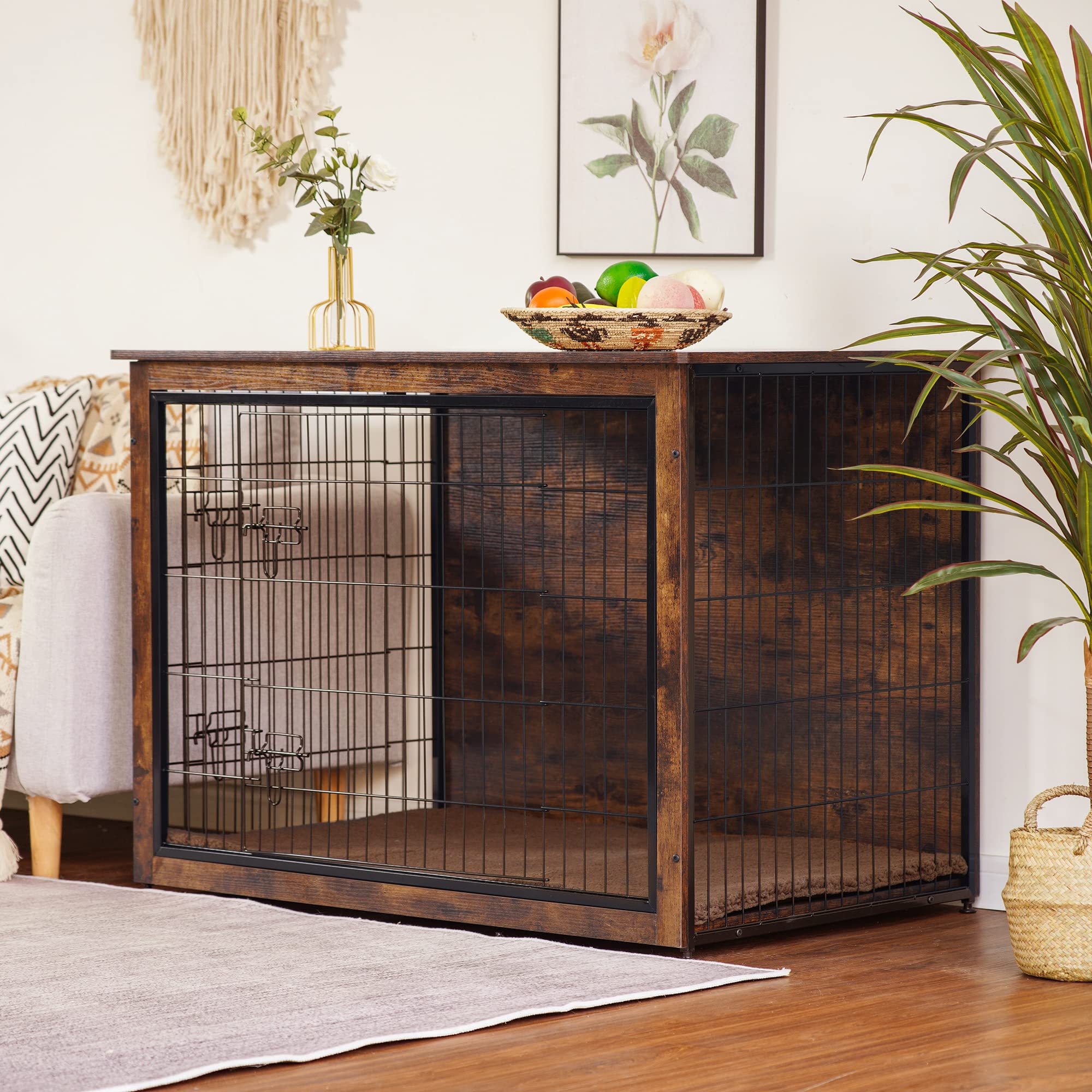 Dwanton particleboard and wire construction delivers chew-resistant durability.