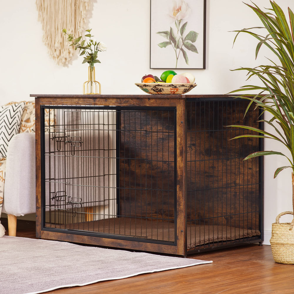 Dwanton particleboard and wire construction delivers chew-resistant durability.