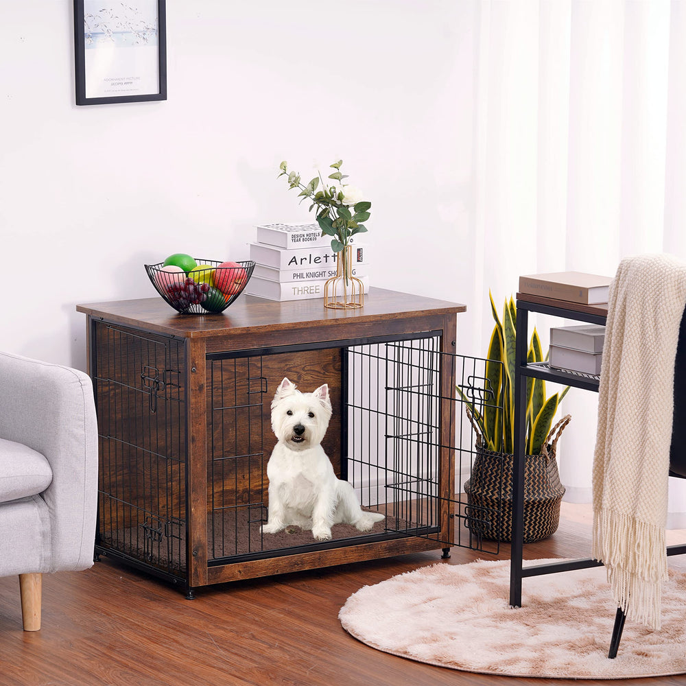 Dwanton crate furniture top surface shown with decor, turning crate into a functional side table.