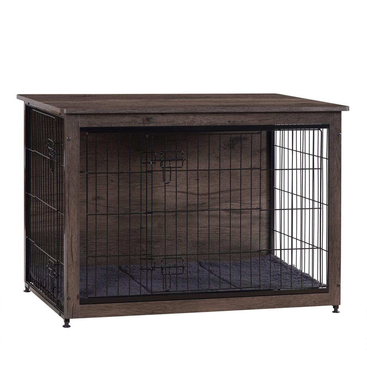 Dwanton dog crate furniture top view shows spacious surface for decor and storage.