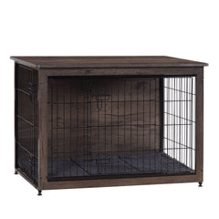 Dwanton dog crate furniture top view shows spacious surface for decor and storage.