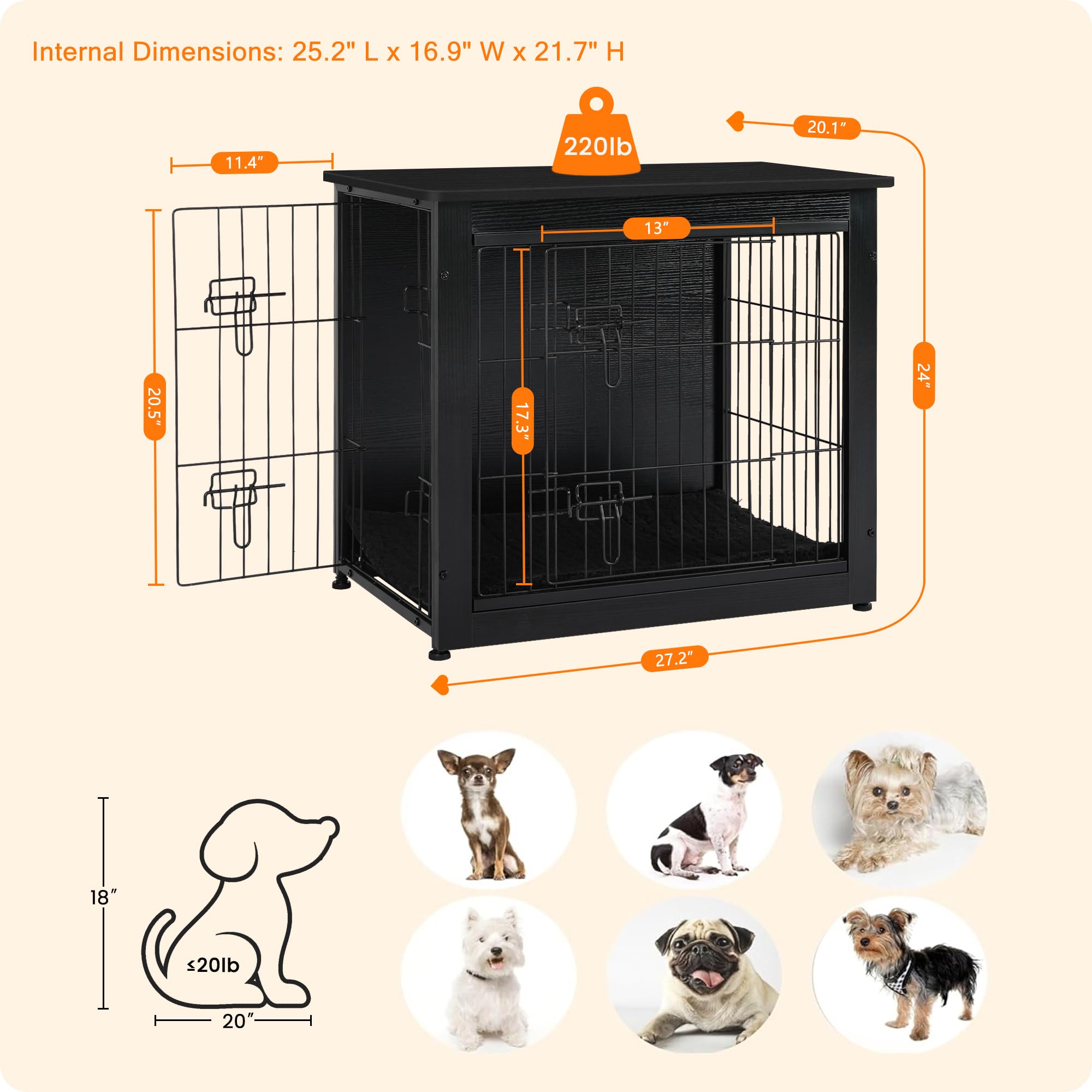 Dwanton dog crate side table top demonstrates multipurpose design with decor potential.