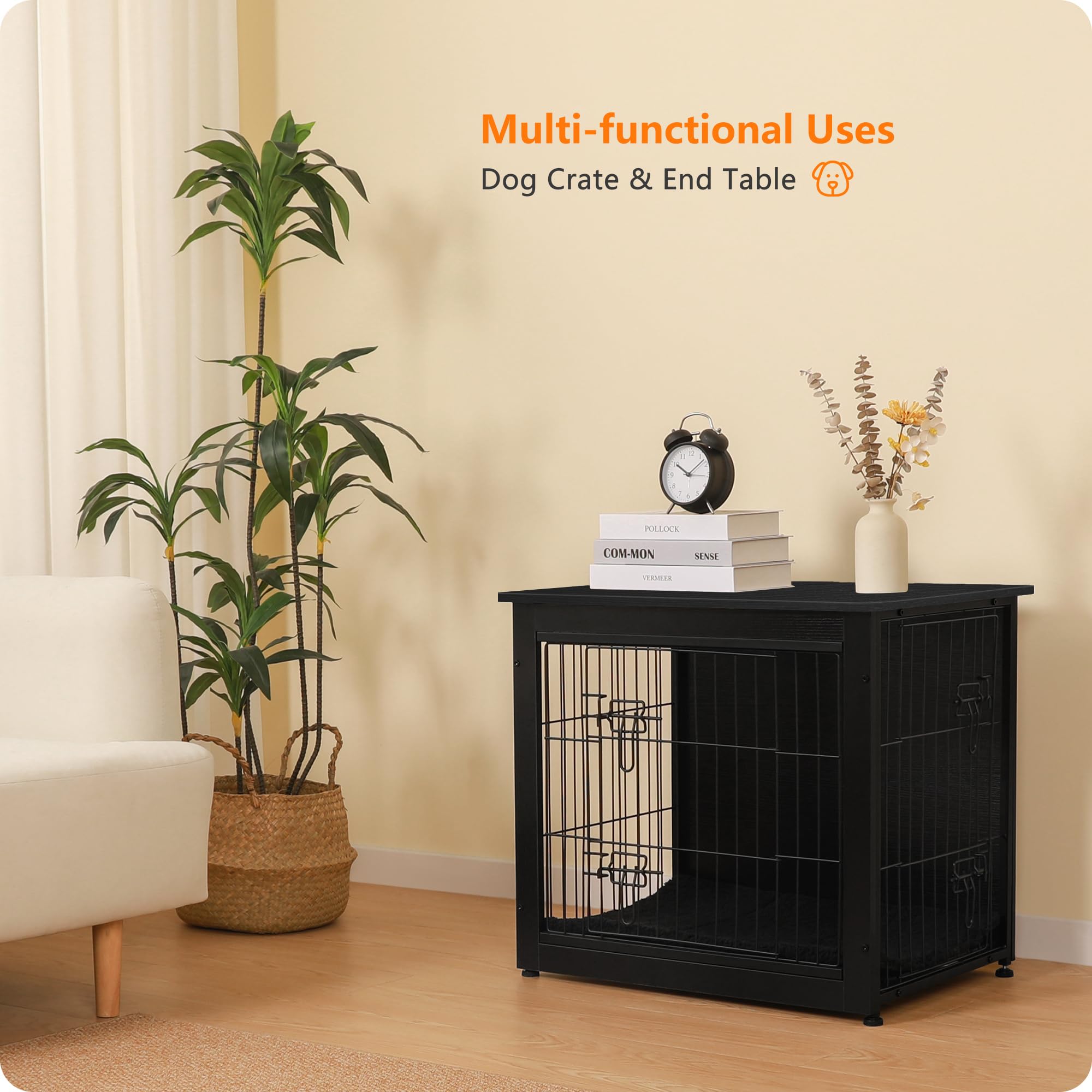 Dwanton crate with wire construction emphasizes chew-resistant safety.