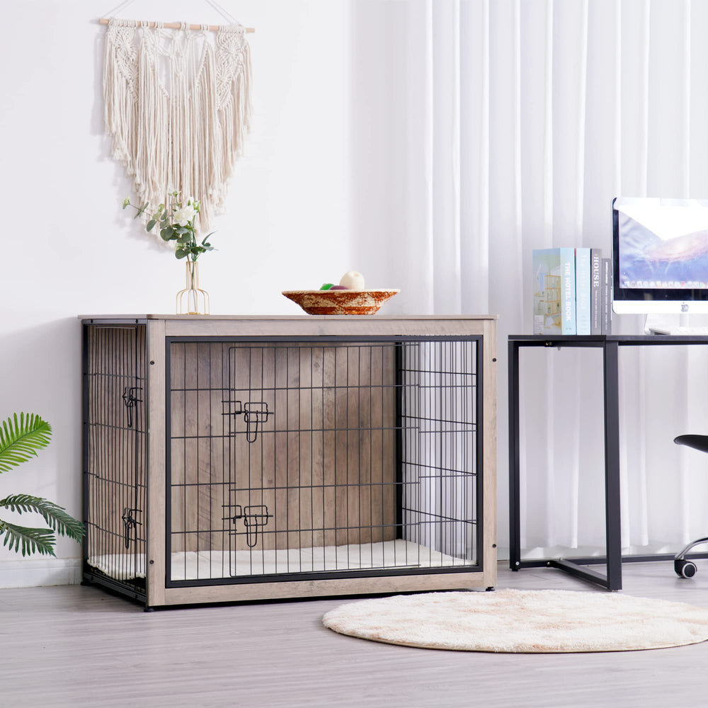 Dwanton extra-large 43.3-inch crate fits larger dogs comfortably