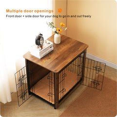 Dwanton kennel table top with decor showcasing multipurpose design as a stylish side table