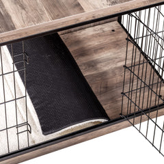 Dwanton particleboard and wire construction emphasizes durable crate