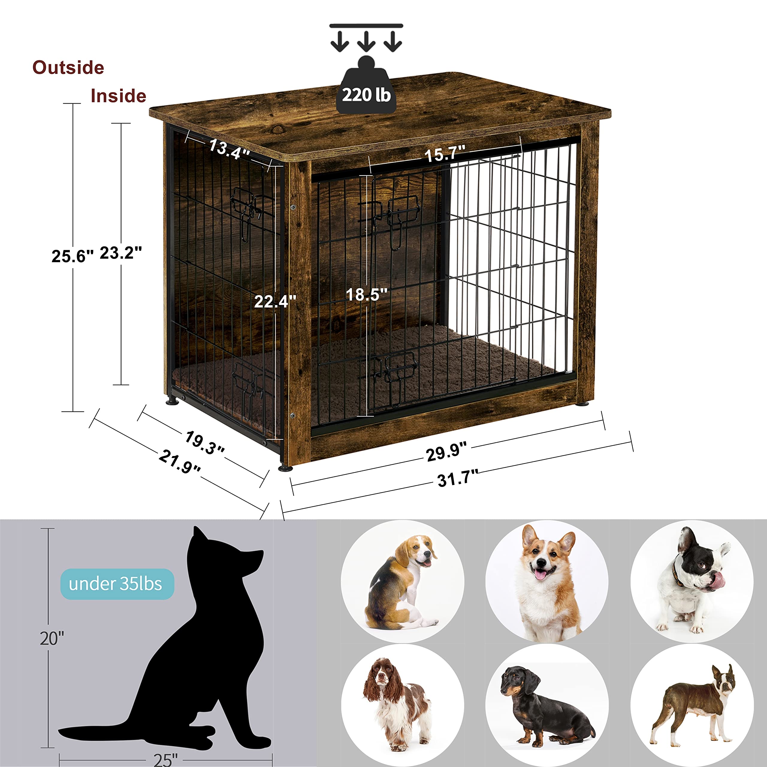 Dwanton pet furniture adjustable feet keep the unit stable on any floor