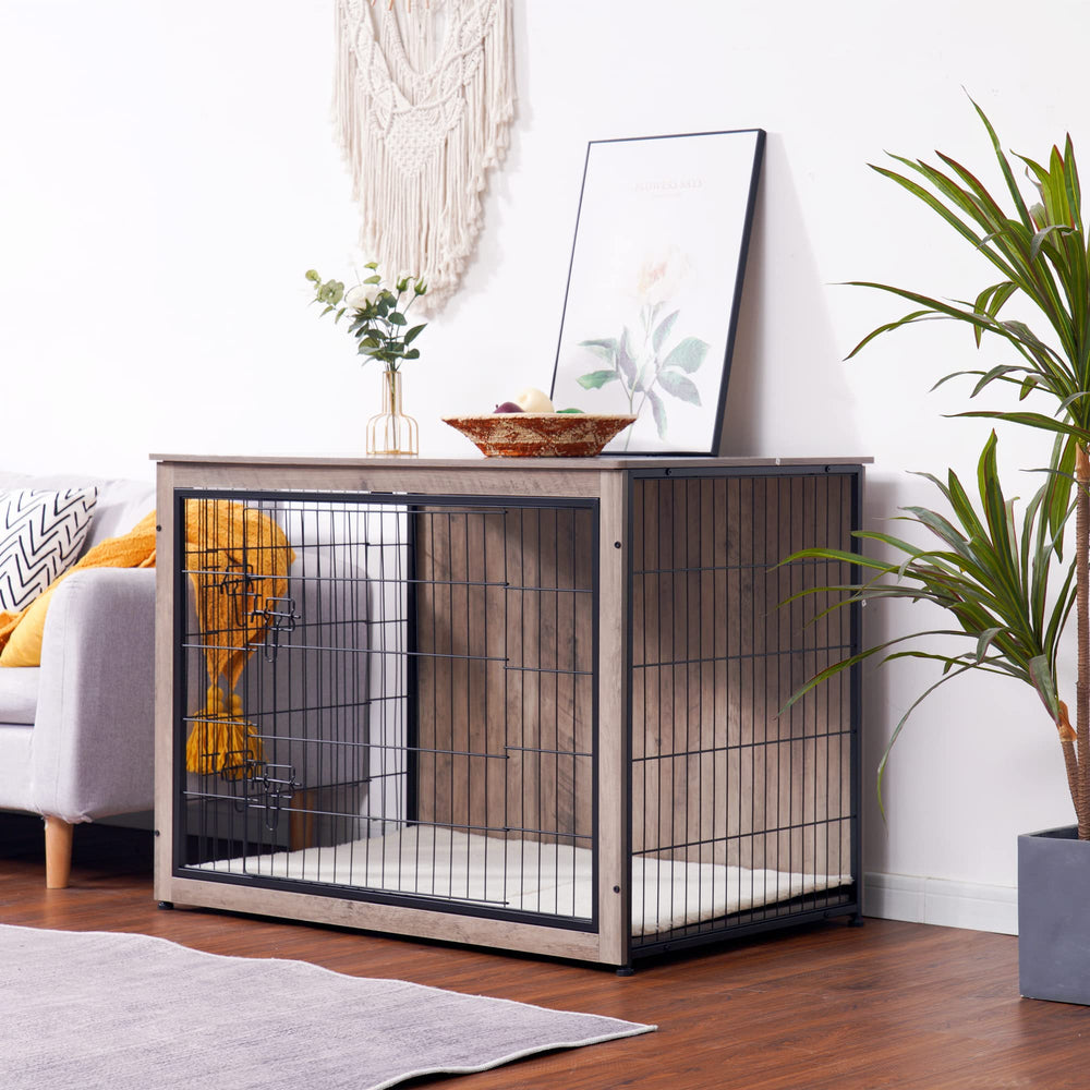 Dwanton wooden pet house interior highlights spacious crate design