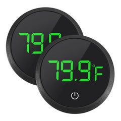 DWEII 2pack thermometer front view shows compact display for precise tank readings.