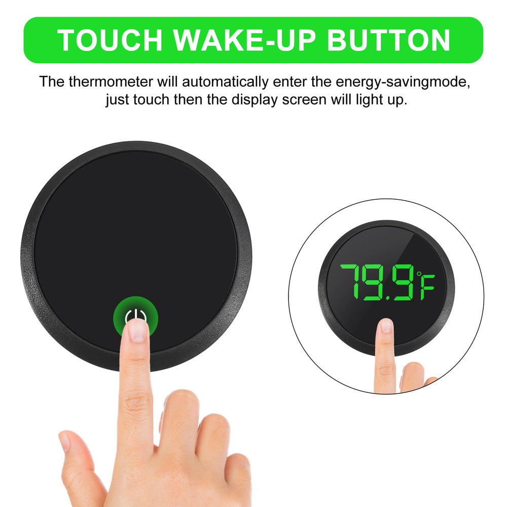 DWEII adhesive-back view shows easy outside-glass mounting for non-submersed placement.