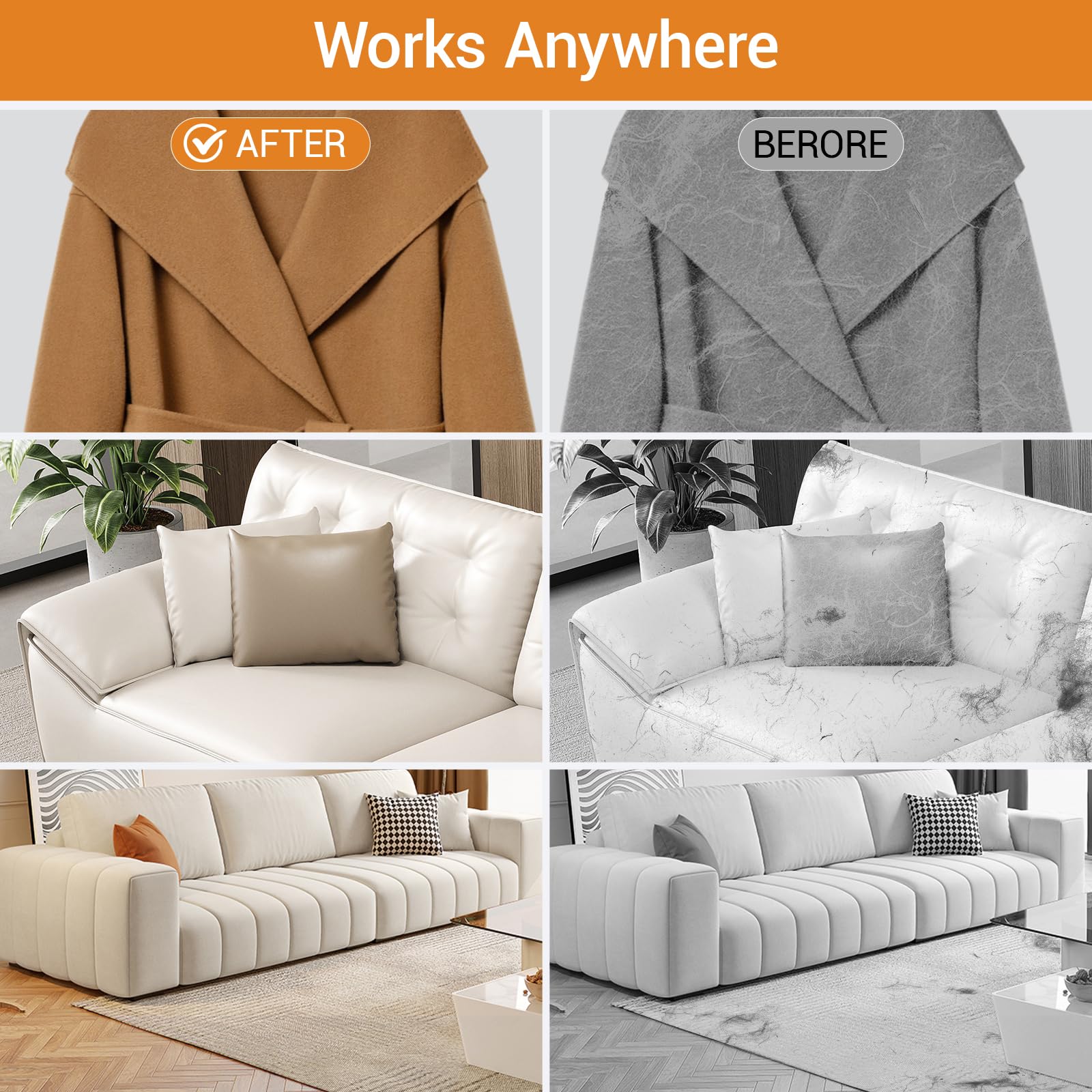 DWJDWJ larger-size design covers more area for faster dehairing.