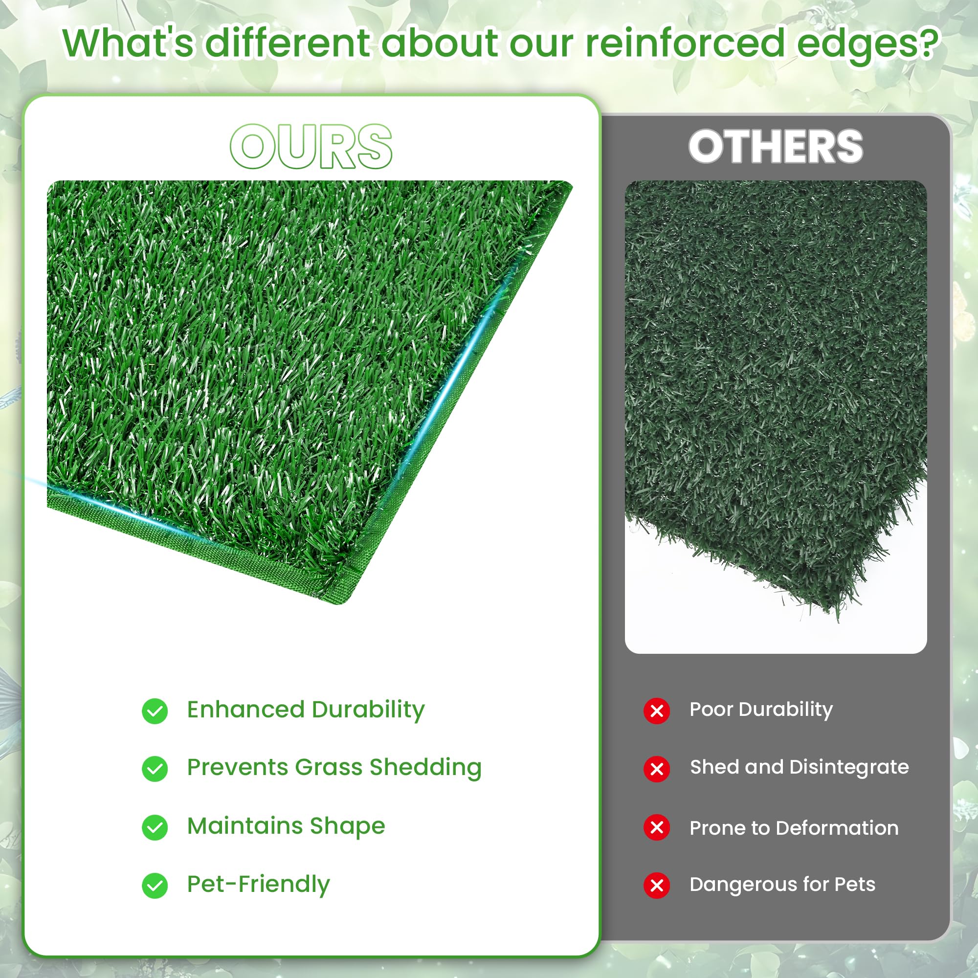 DwlSpce artificial turf replacement tiles 2pcs showing durable surface