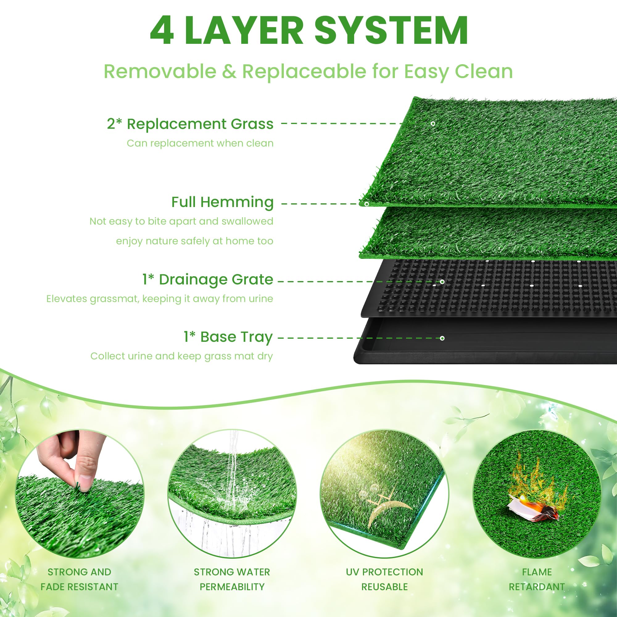 DwlSpce portable indoor outdoor dog potty suitable for apartments and travel