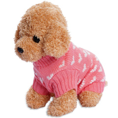 Dxhycc dog sweater holiday-ready pink worn for festive occasions or photos