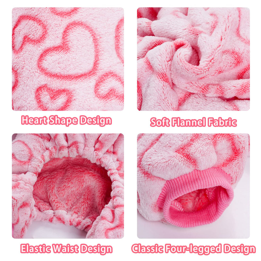 Dxhycc fleece dog pajamas four-legged fit with elastic cuffs for snug warmth
