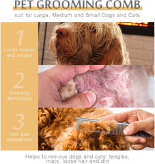 Dxlam cat comb tangles demo demonstrates effectiveness on mats for cats.