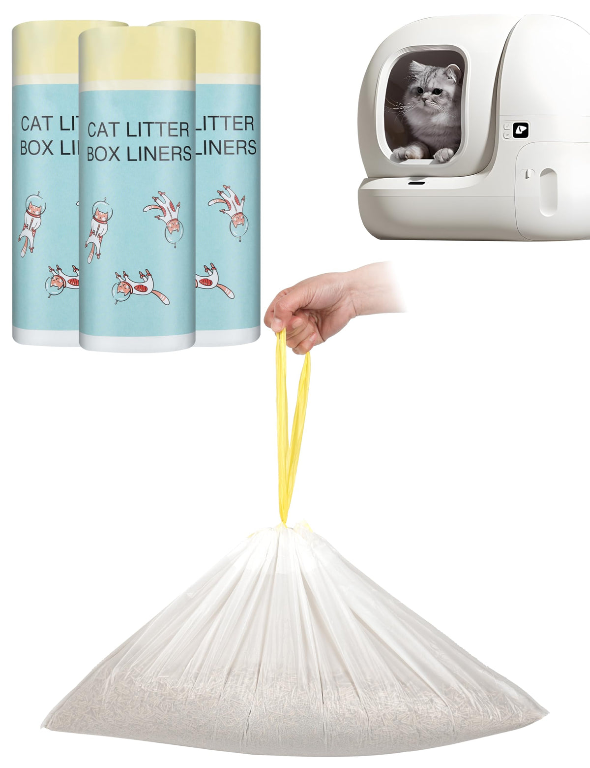 Dxles PURA X/MAX waste bag shows drawer-open design for quick disposal.