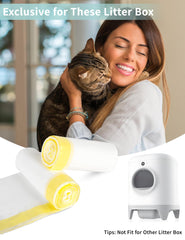 Dxles PURA X/MAX waste bag uses a pull-rope mechanism for odorless bag changes.