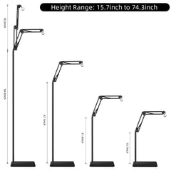 DXOPHIEX heat lamp stand extended swing-arm shows precise light reach.