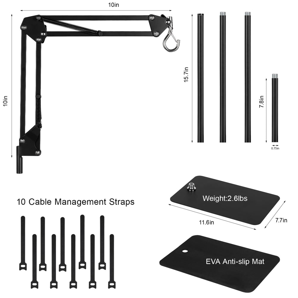 DXOPHIEX heat lamp stand weighted base prevents tipping safely.