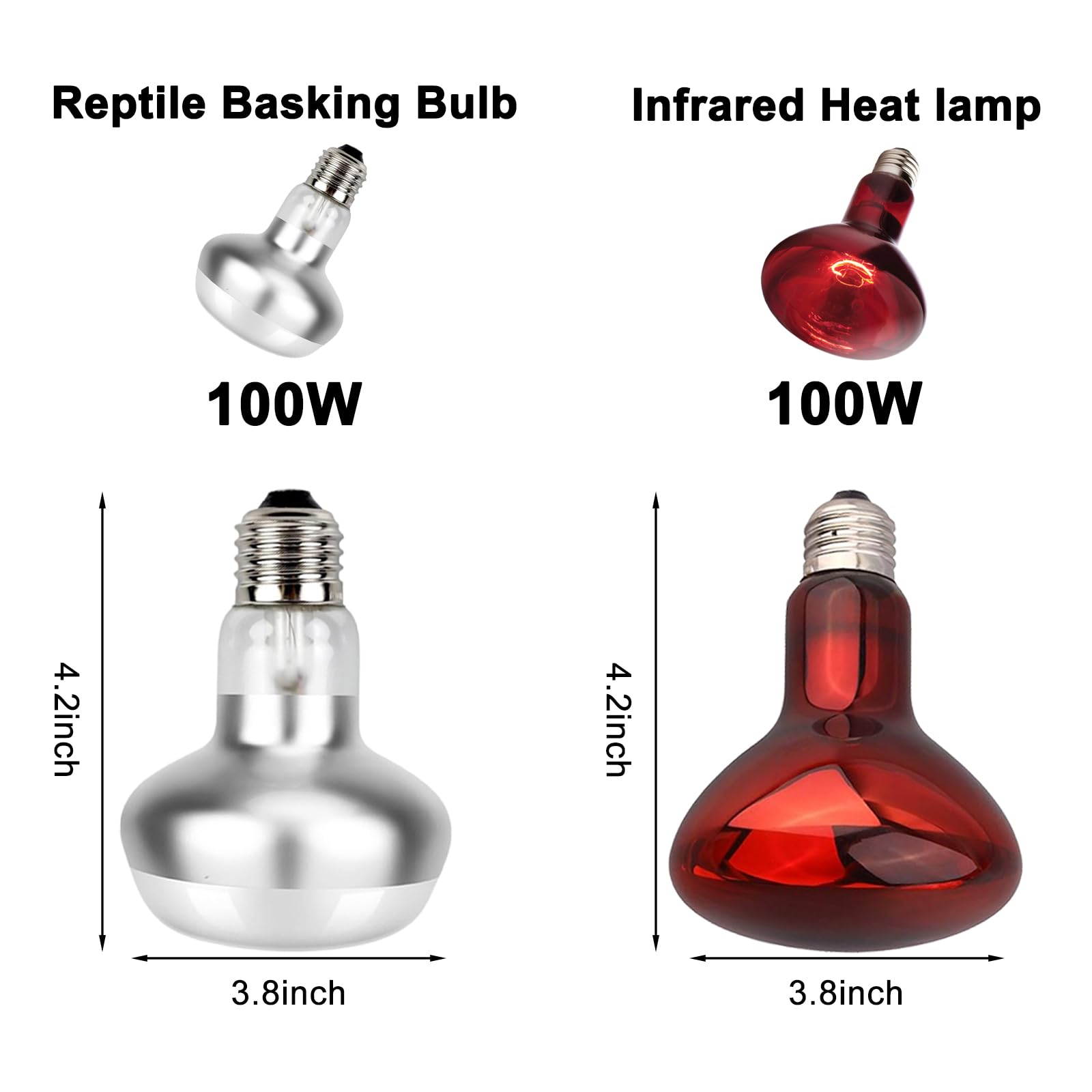 DXOPHIEX basking spot glow with 30-degree focus creates precise reptile basking area.