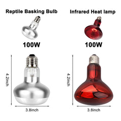 DXOPHIEX basking spot glow with 30-degree focus creates precise reptile basking area.