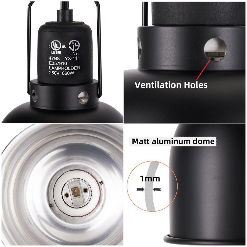 DXOPHIEX deep-dome 5.5inch inside-reflection emphasizes efficient light delivery to basking zone