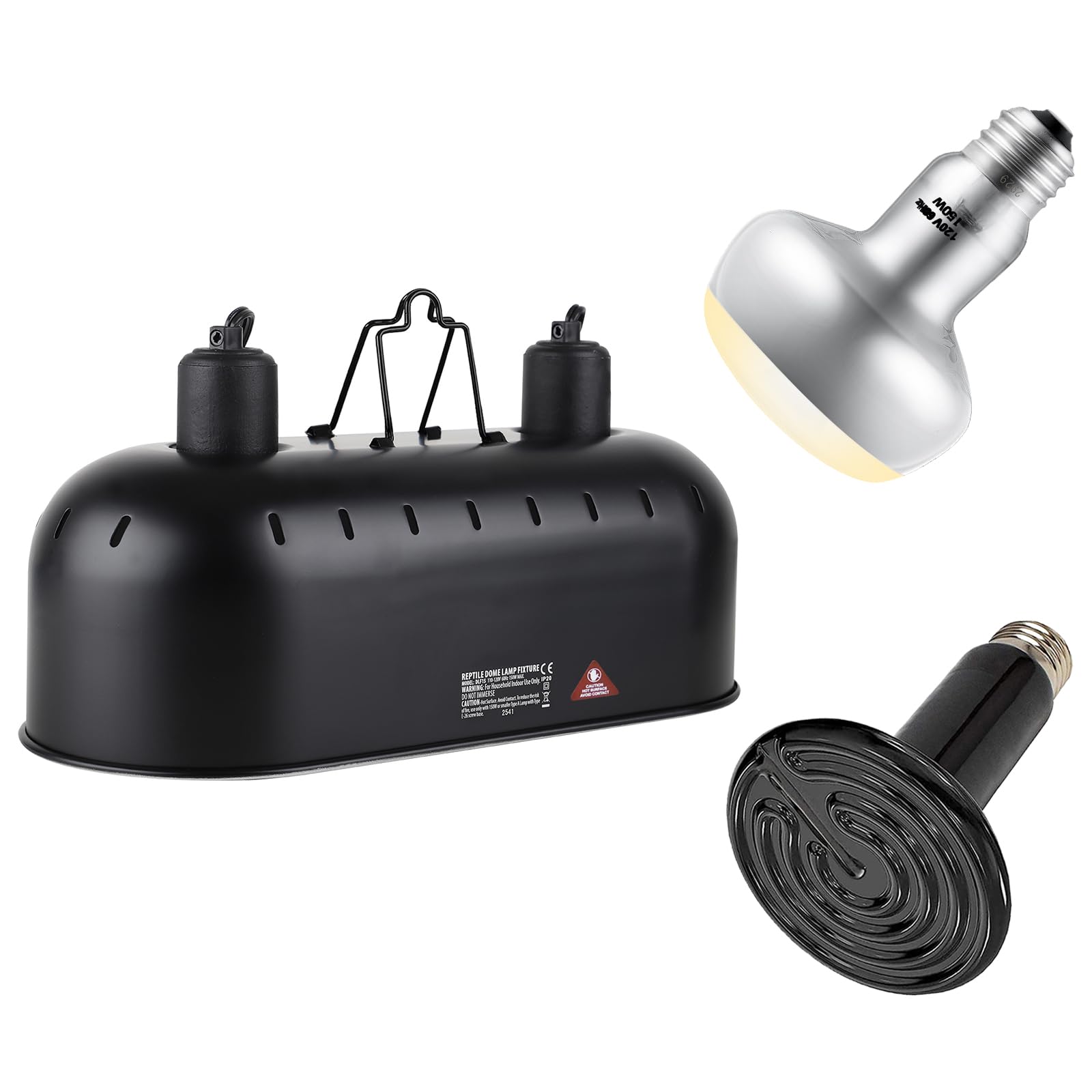 DXOPHIEX dual reptile light fixture shows a precise basking-spot for targeted warmth