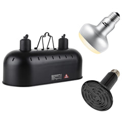 DXOPHIEX dual reptile light fixture shows a precise basking-spot for targeted warmth
