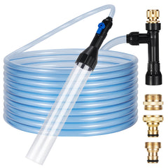 DXOPHIEX gravel vacuum assembly demonstrates easy setup for fast water changes in aquariums.