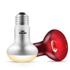 DXOPHIEX infrared basking lamp showing heat emission for reptile comfort