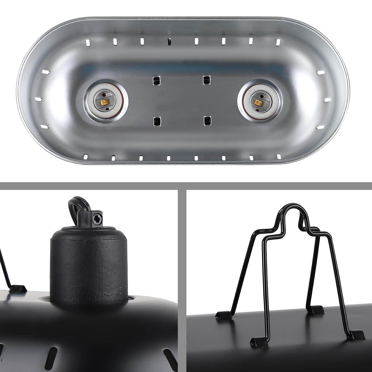 DXOPHIEX reptile dome light with two-switch independent control for zones
