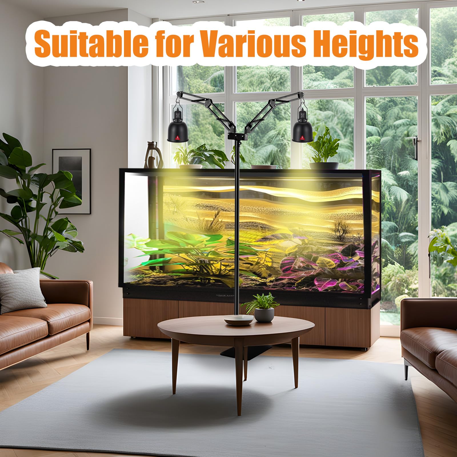 DXOPHIEX reptile lamp stand used for brooder, grow light, or indoor plant setups.