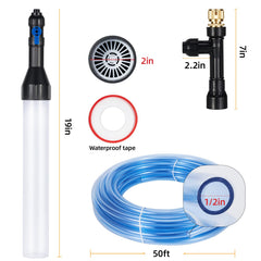 DXOPHIEX three-metal-faucet-adapters display – compatibility across most faucets.