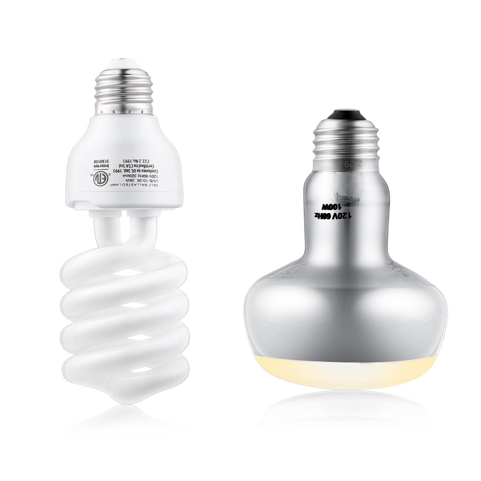 DXOPHIEX 26W UVB bulb close-up showing UVB output for calcium absorption